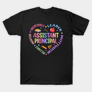 School Assistant Principal Heart Teacher Appreciation T-Shirt